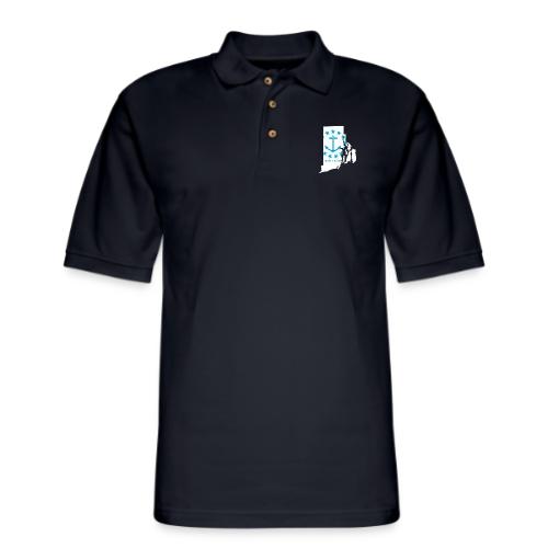 Mary And Blake Logo - RI Map - Men's Pique Polo Shirt