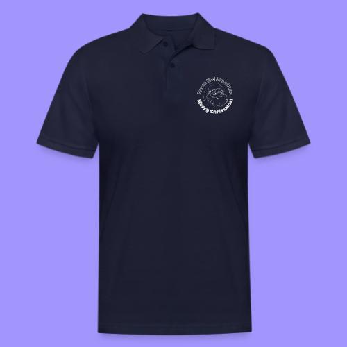 Frohe Weihnachten Merry Christmas Santa Line Art - Men's Pique Polo Shirt