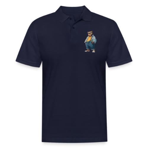 Fashion Streetwear Bear Cartoon Art - Men's Pique Polo Shirt