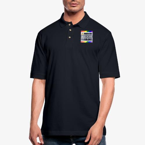 Warning: Contents are Highly Fabulous LGBT - Men's Pique Polo Shirt