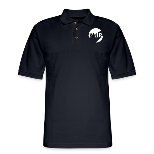 White Horse Records Logo - Black - Men's Pique Polo Shirt