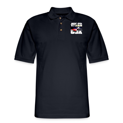 July 4th Texas USA - Men's Pique Polo Shirt