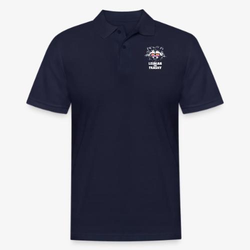 Lesbian and Trashy Raccoon Sunglasses Lesbian - Men's Pique Polo Shirt