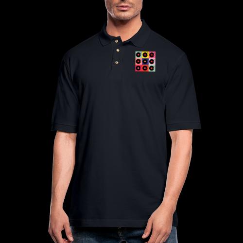 Records in the Fashion of Warhol - Men's Pique Polo Shirt