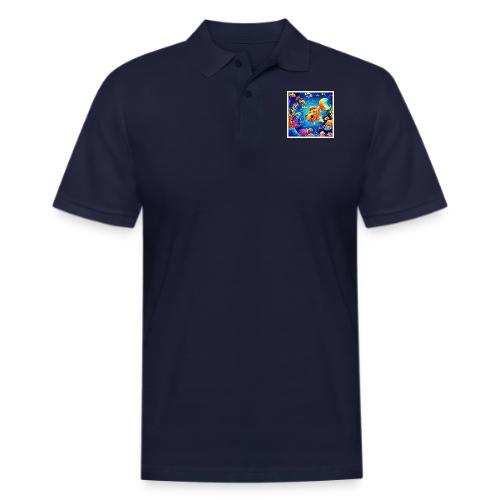 Vibrant Underwater Fish World Design - Men's Pique Polo Shirt