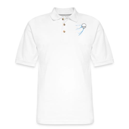 cyber skull bluw - Men's Pique Polo Shirt