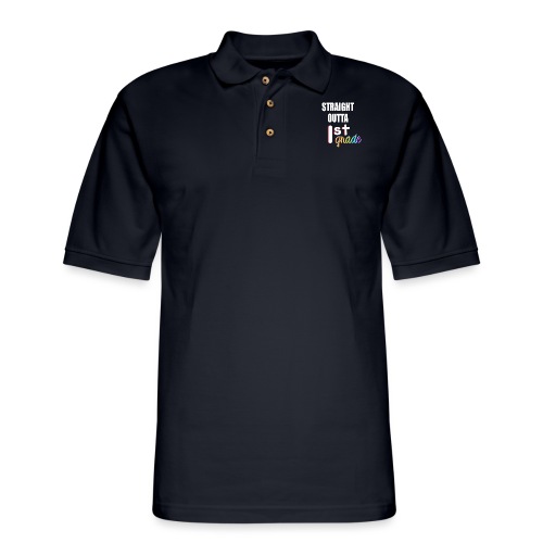 Straight Outta 1st Grade - Men's Pique Polo Shirt