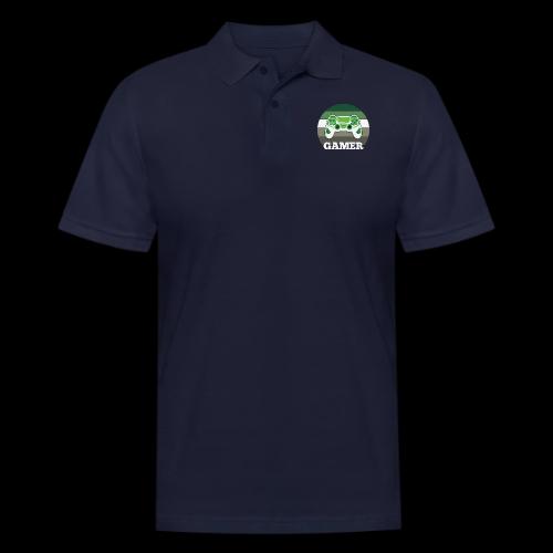 Green Sunset Gamer - Men's Pique Polo Shirt