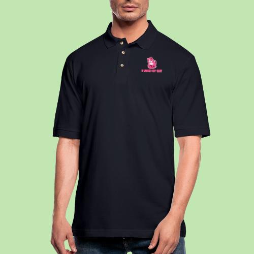 I love my cat - Men's Pique Polo Shirt