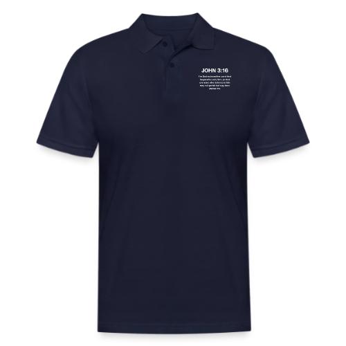 John 3:16 Christian Apparel – White - Men's Pique Polo Shirt