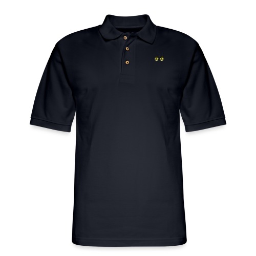 golden gamer logo - Men's Pique Polo Shirt