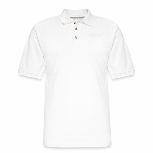 Laserium Logo OL White Tag - Men's Pique Polo Shirt