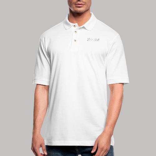 LOGO WHITE - Men's Pique Polo Shirt