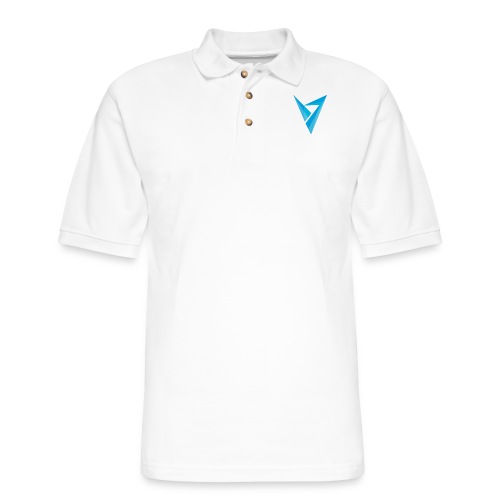 v logo - Men's Pique Polo Shirt
