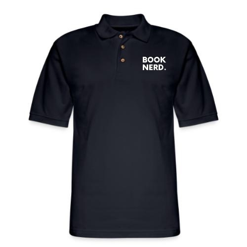 Book Nerd in White - Men's Pique Polo Shirt