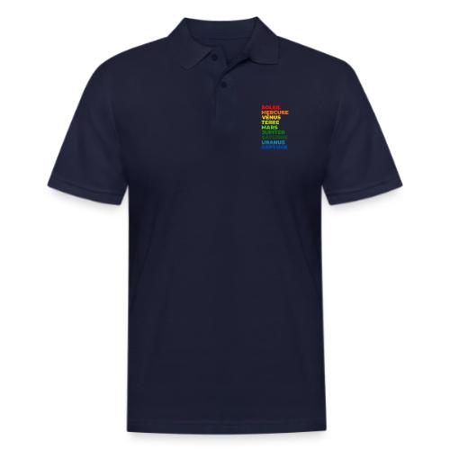 Solar System in Color - Men's Pique Polo Shirt