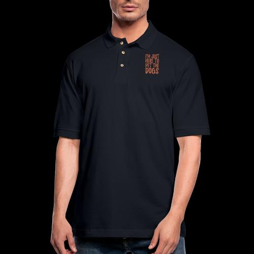 Just Here To Pet Dogs - Men's Pique Polo Shirt