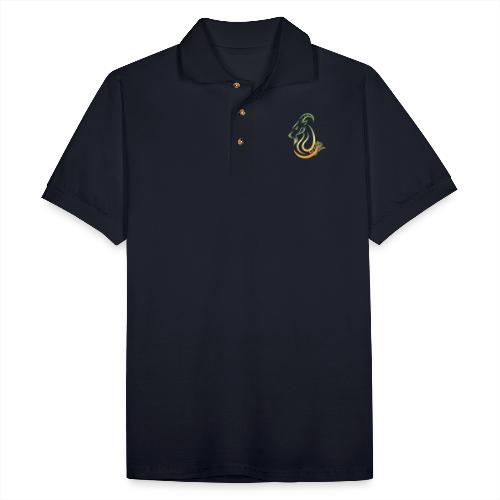 Capricorn Zodiac Sea Goat Astrology Logo - Men's Pique Polo Shirt