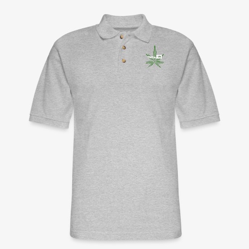 leaf logo shirt - Men's Pique Polo Shirt