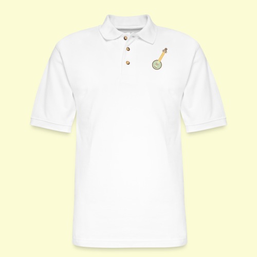 banjo design - Men's Pique Polo Shirt
