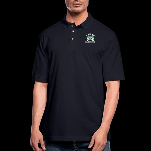 I Make Games - Game Dev - Men's Pique Polo Shirt