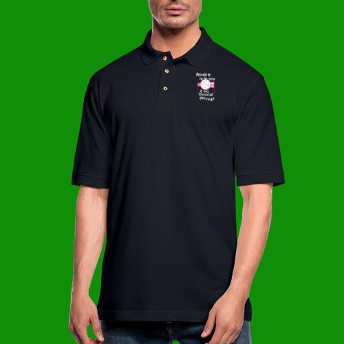 Volleyball Lower the Net - Men's Pique Polo Shirt