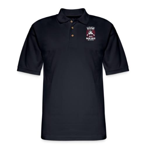 I'd Rather Die on My Feet for Dark Background - Men's Pique Polo Shirt