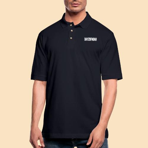 DON white - Men's Pique Polo Shirt
