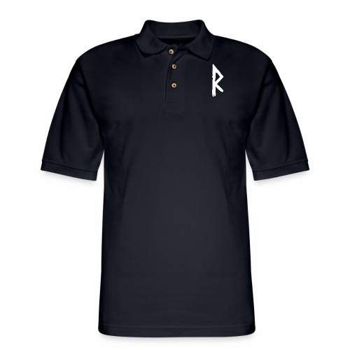 Elder Futhark Rune Raidho - Letter R - Men's Pique Polo Shirt
