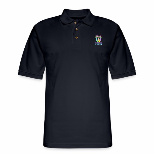 I Teach the Cutest Peeps in the Pack School Easter - Men's Pique Polo Shirt