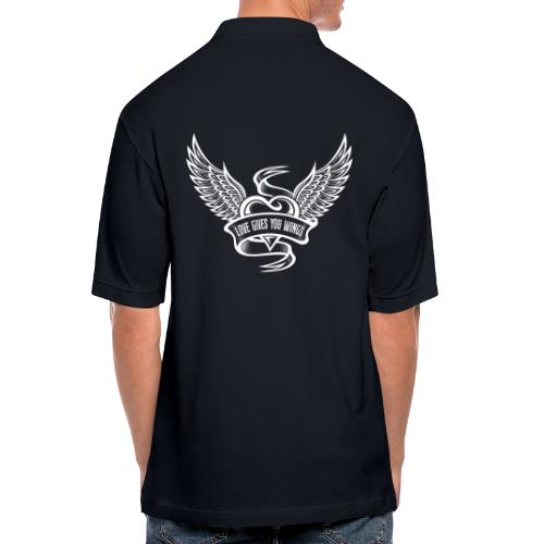 Love Gives You Wings, Heart With Wings - Men's Pique Polo Shirt