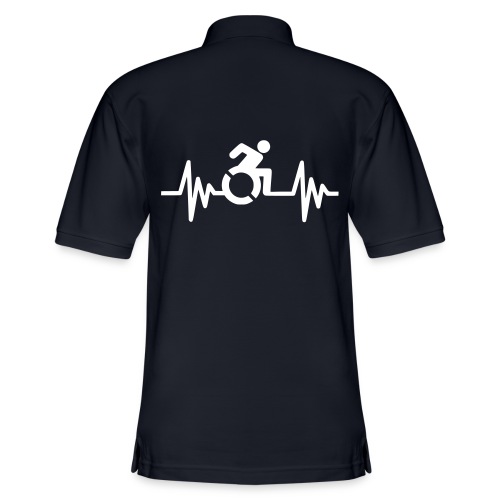 Wheelchair user with a heartbeat * - Men's Pique Polo Shirt