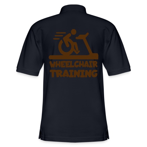 Wheelchair training for lazy wheelchair users - Men's Pique Polo Shirt