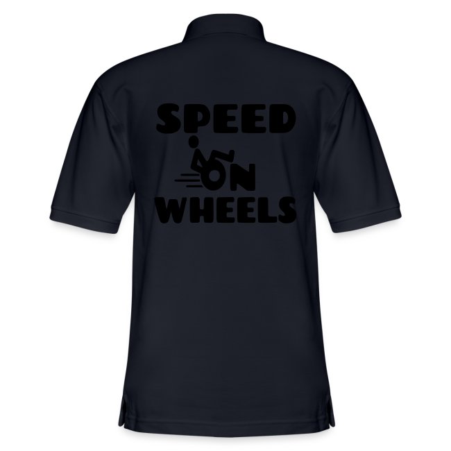 Speed on wheelchair wheels. Humor shirt #