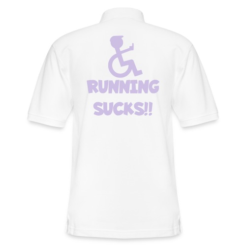 Running sucks for wheelchair users - Men's Pique Polo Shirt