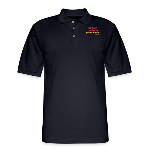 Low ammo & Low health + Logo - Men's Pique Polo Shirt