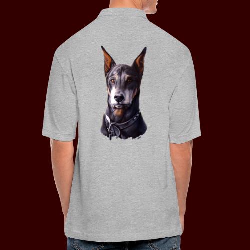 Doberman Pinscher Dog Art - Men's Pique Polo Shirt