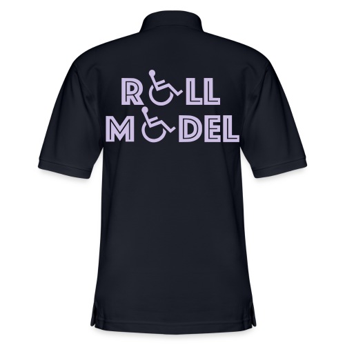 Every wheelchair users is a Roll Model - Men's Pique Polo Shirt