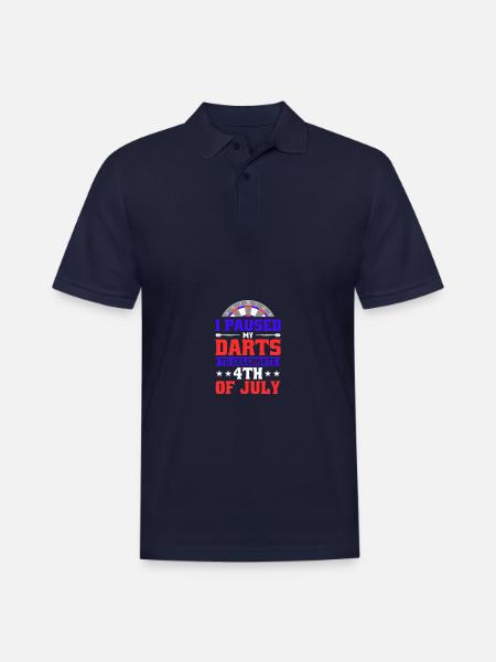 Darts Dart Player - Men's Pique Polo Shirt - midnight navy