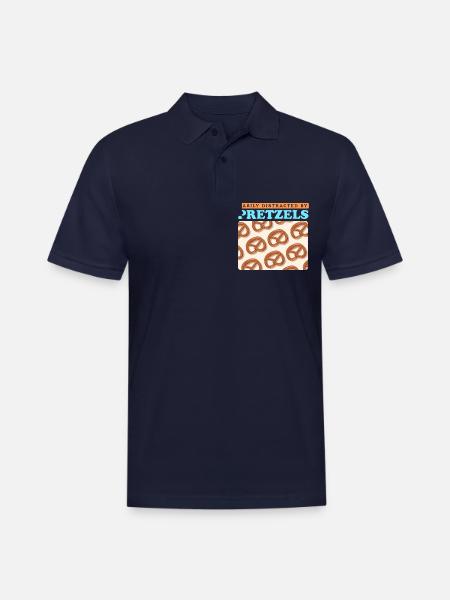 Pretzel Lover By Pretzels - Men's Pique Polo Shirt - midnight navy