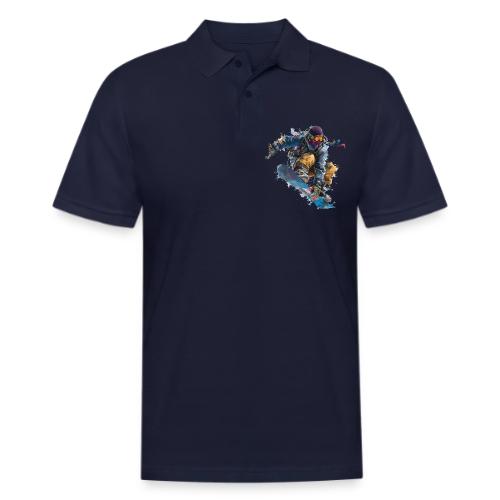 Snowboarding: Splash of Speed - Men's Pique Polo Shirt