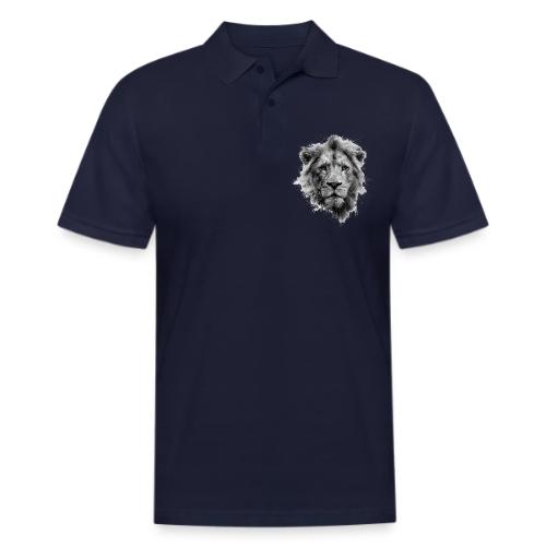 Lion: Monochrome King - Men's Pique Polo Shirt