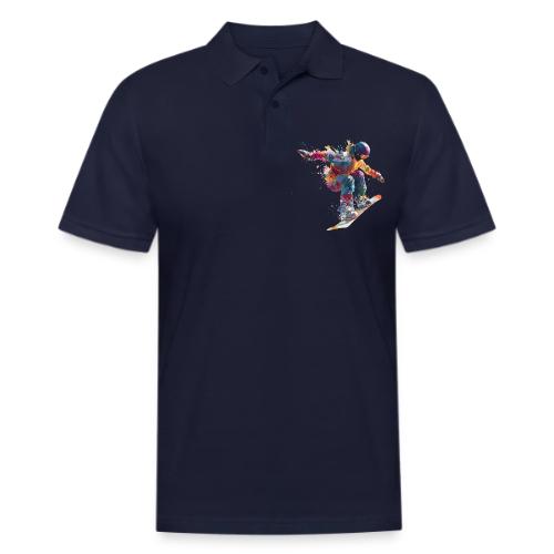 Snowboarding: Frozen Flight - Men's Pique Polo Shirt