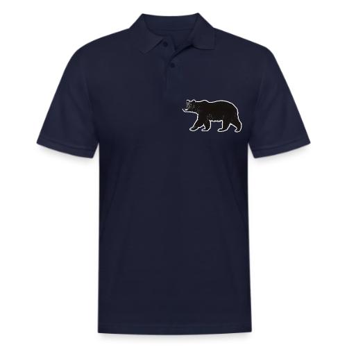 Midnight Black Bear - Men's Pique Polo Shirt