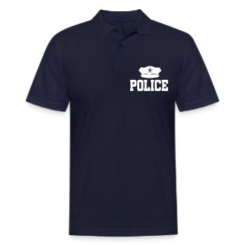 Police - Men's Pique Polo Shirt - midnight navy - Front