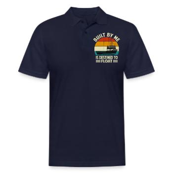 Boat Builder Top - Funny Boat Saying - Men's Pique Polo Shirt - midnight navy - Front
