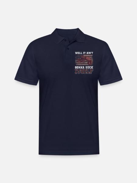 Meal Connoisseur Glutton - Men's Pique Polo Shirt - midnight navy