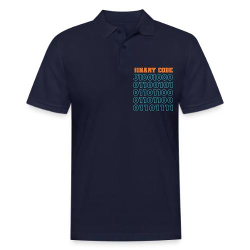 Say Hello in Binary code - Men's Pique Polo Shirt