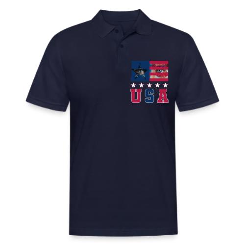 Stars and Vision USA - Men's Pique Polo Shirt