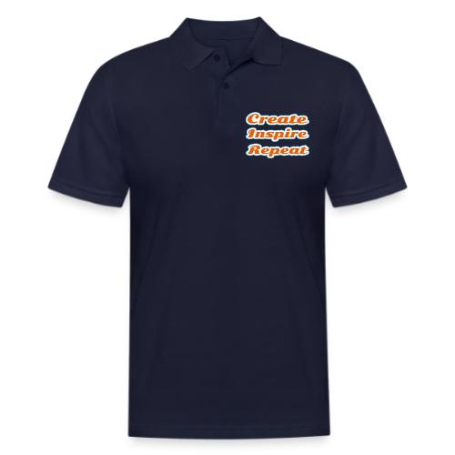 Create, Inspire, Repeat — Artist Life Script - Men's Pique Polo Shirt